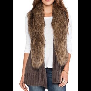 BB Dakota fur lined sweater vest